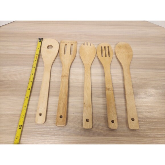 Hygnn Beauty and the Beast Burned Wooden Cooking & Serving Set Bamboo - Picture 8 of 9